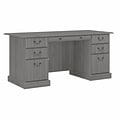 Bush Furniture Saratoga 66W Executive Desk with Drawers, Modern Gray (EX45866-03K)