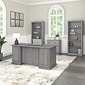 Bush Furniture Saratoga 66"W Executive Desk with Drawers, Modern Gray (EX45866-03K)