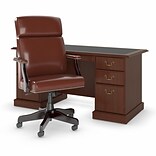 Bush Furniture Saratoga 66 Executive Desk and Chair Set, Harvest Cherry (SAR007CS)