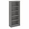 Bush Furniture Saratoga 72H 5-Shelf Bookcase with Adjustable Shelves, Modern Gray Laminate (W1655C-