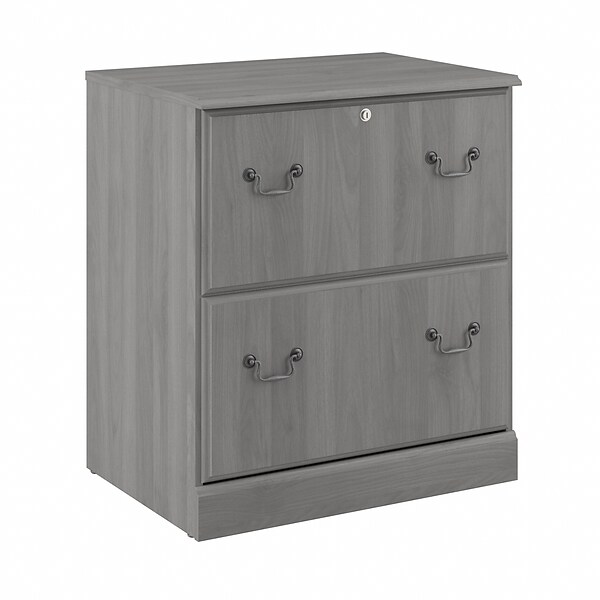 Bush Furniture Saratoga 2-Drawer Lateral File Cabinet, Locking,  Modern Gray (EX45854-03)