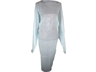 Unimed Unisex CPE Isolation Gown, Blue, 55, 100/Case (WTLG102755B)