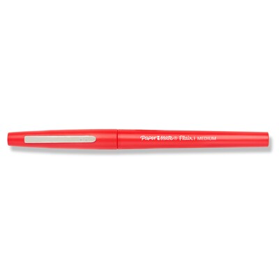 Paper Mate Flair Felt Pen, Medium Point, Red Ink, Dozen (8420152)