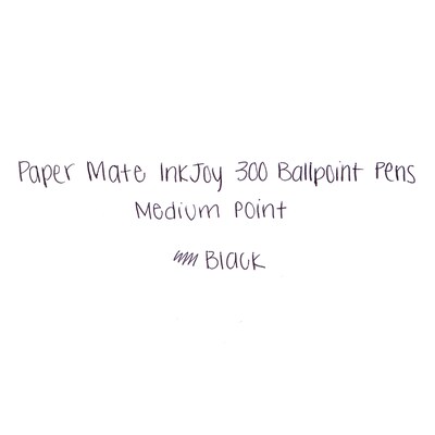 Paper Mate InkJoy 300 RT Retractable Ballpoint Pen, Medium Point, Black Ink, 24/Pack (1945925)