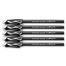 Paper Mate Eraser Mate Erasable Ballpoint Pen, Medium Point, Black Ink, 5/Pack (3163558PP)