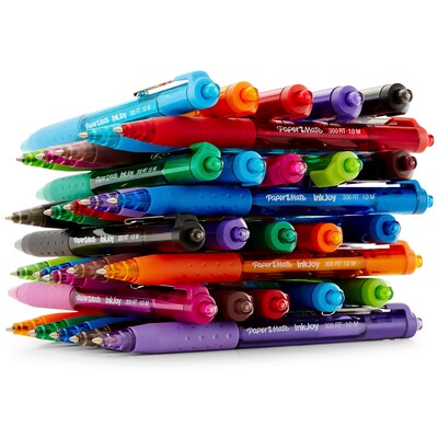 Paper Mate InkJoy 300RT Retractable Ballpoint Pen, Medium Point, Black Ink, 8/Pack (1781565/1945920)