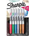 Sharpie Permanent Markers, Fine Tip, Assorted Metallic, 6/Pack (2029678)