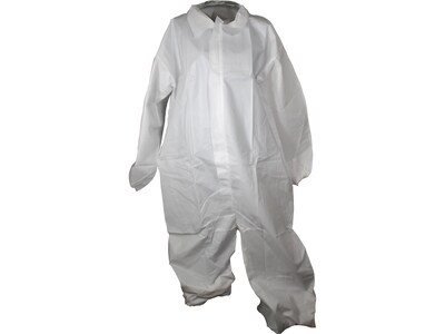 Unimed Medium Coverall, White, 25/Carton (WMCC102700M)