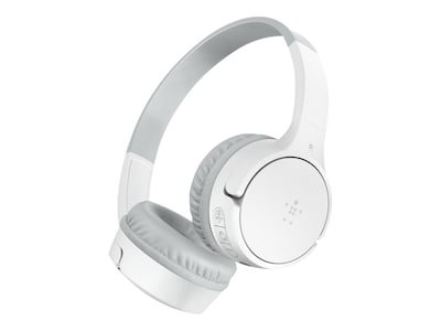 Belkin Youth Size SoundForm Wireless On-Ear Headphones, Bluetooth, White (AUD001BTWH)