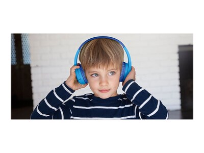 Belkin SoundForm Wireless On-Ear Headphones, Bluetooth, Blue (AUD001BTBL)
