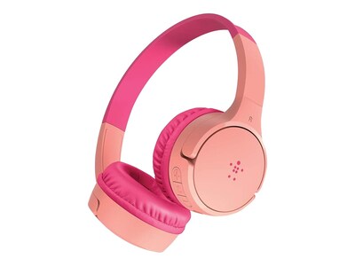 Belkin SoundForm Wireless On-Ear Headphones, Bluetooth, Pink (AUD001BTPK)