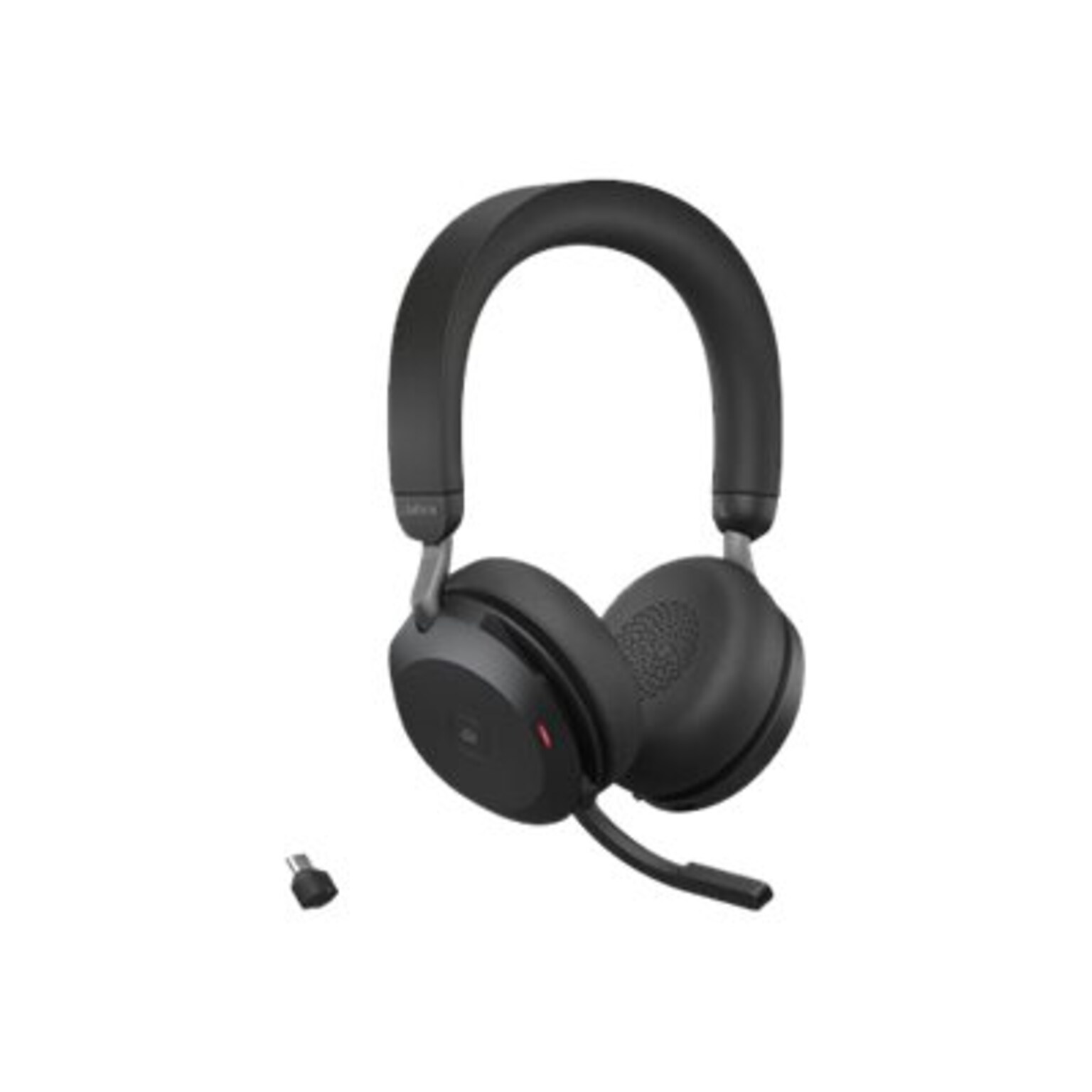 jabra Evolve2 75 MS Wireless Noise Canceling Bluetooth Mobile On Ear Headset, MS Certified, Black (27599-999-889)