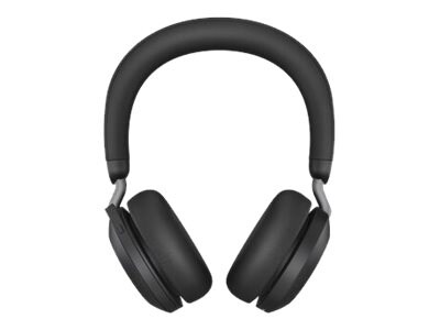 jabra Evolve2 75 MS Wireless Noise Canceling Bluetooth Mobile On Ear Headset, MS Certified, Black (27599-999-889)