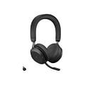 Jabra Evolve2 75 Active Noise Canceling Bluetooth Stereo Mobile On Ear Headset, USB-C, MT Certified,