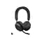 Jabra Evolve2 75 Active Noise Canceling Bluetooth Stereo Mobile On Ear Headset, USB-C, MT Certified,
