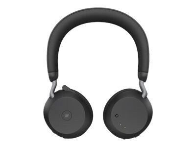 Jabra Evolve2 75 Active Noise Canceling Bluetooth Stereo Mobile On Ear Headset, USB-C, MT Certified, Black (27599-999-899)