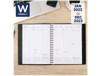 2023 AT-A-GLANCE Contemporary 8.25" x 11" Weekly & Monthly Planner, Black (70-950X-05-23)