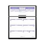 2023 AT-A-GLANCE Flip-A-Week 5.5 x 7 Weekly Desk Calendar and Base, White/Purple (SW700X-00-23)