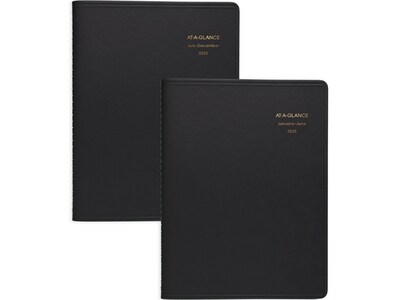 2024 AT-A-GLANCE 8.5 x 11 8-Person Daily Appointment Book Set, Black (70-212-73-23)