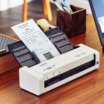 Brother ADS-1200 Desktop Scanner for Documents with Duplex, White