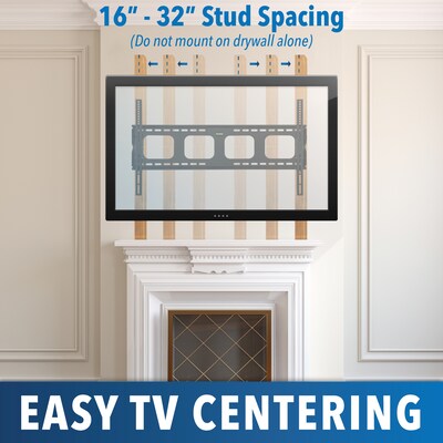 Mount-It! Heavy Duty Tilting Flat Screen TV Wall Mount Bracket for 43" to 80" VESA Mount TVs, 2mm Thick Steel (MI-303L)