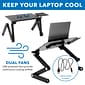 Mount-It! Adjustable Laptop Stand with Cooling Fans and Mouse Pad (MI-7211)