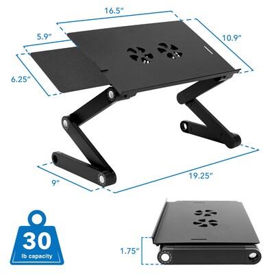 Mount-It! Adjustable Laptop Stand with Cooling Fans and Mouse Pad (MI-7211)