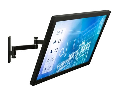 Mount-It! Full-Motion Single Monitor Wall Arm Mount, Up to 30, Black (MI-404)