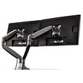 Mount-lt! Adjustable Dual Monitor Arm Mount, Up To 32, Silver (MI-1772)