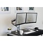 Mount-lt! Adjustable Dual Monitor Arm Mount, Up To 32", Silver (MI-1772)