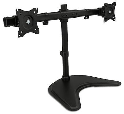 Mount-It! Adjustable Dual Monitor Freestanding Desk Stand, Up to 27, Black (MI-1781)