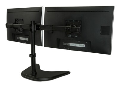 Mount-It! Adjustable Dual Monitor Freestanding Desk Stand, Up to 27", Black (MI-1781)