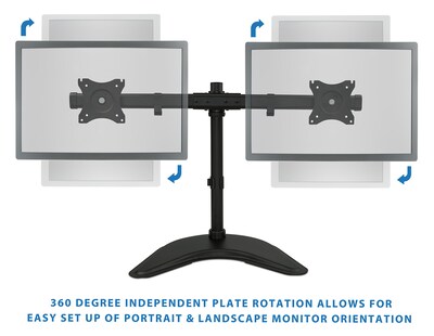 Mount-It! Dual Monitor Desk Stand for 19-32 inch Computer Screens, MI-2781