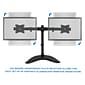 Mount-It! Adjustable Dual Monitor Freestanding Desk Stand, Up to 27", Black (MI-1781)