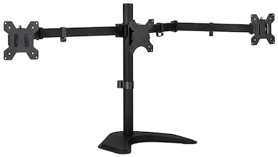 Mount-lt! Adjustable Triple Monitor Stand, Up to 27, Black (MI-2789)