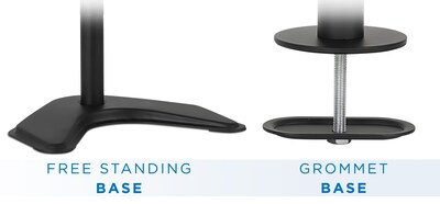 Mount-lt! Adjustable Triple Monitor Stand, Up to 27", Black (MI-2789)