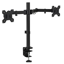 Mount-It! Adjustable Dual Monitor Arm Mount, Up To 27 Monitor, Black (MI-2752)