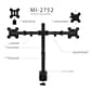 Mount-It! Adjustable Dual Monitor Arm Mount, Up To 27" Monitor, Black (MI-2752)