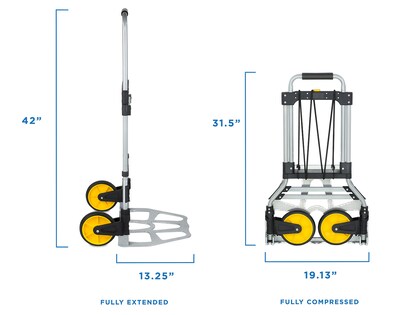 Mount-It! Folding Hand Truck and Dolly, 264 Lb Capacity (MI-902)