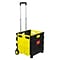 Mount-It! Rolling Utility Cart, Folding and Collapsible, 55 lbs., Black/Yellow (MI-904)