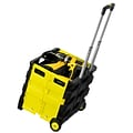 Mount-It! Rolling Utility Cart, Folding and Collapsible, 55 lbs., Black/Yellow (MI-904)