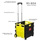 Mount-It! Rolling Utility Cart, Folding and Collapsible, 55 lbs., Black/Yellow (MI-904)