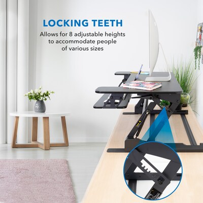 Mount-It! Mount-It! 36."W Rectangular Adjustable Standing Desk Converter, Black (MI-7926)