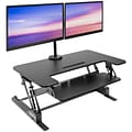 Mount-It! 36W Standing Desk Converter with Dual Monitor Stand, Plastic/Steel (MI-7934)