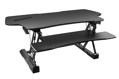 Mount-It! 48W Rectangular Adjustable Metal Standing Desk Converter, Black (MI-7925)