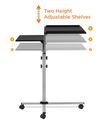 Mount-It! Rolling Adjustable Laptop Tray and Projector Cart (MI-7945)