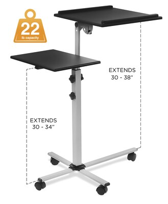 Mount-It! Rolling Adjustable Laptop Tray and Projector Cart (MI-7945)