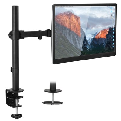 Mount-It! Adjustable Single Monitor Arm Mount, Black(MI-2751)