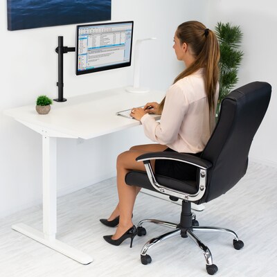 Mount-It! Adjustable Single Monitor Arm Mount, Black(MI-2751)