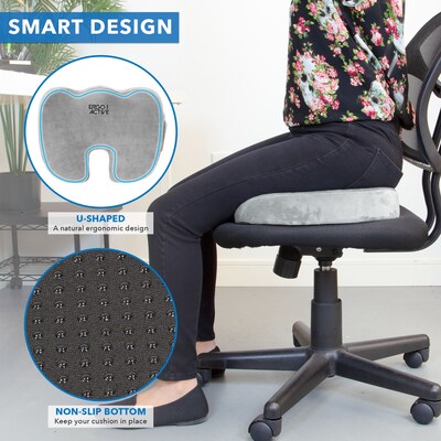 Mind Reader Blue Ergonomic Gel Seat Cushion